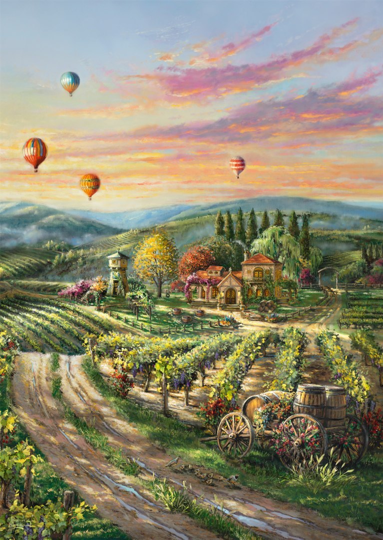 Rompecabezas PQ 1000 piezas. THOMAS KINKADE Un viñedo en el valle